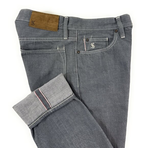 Todd Snyder Jeans Mens Size 30x31 Japanese Selvedge Slim Straight Gray Denim